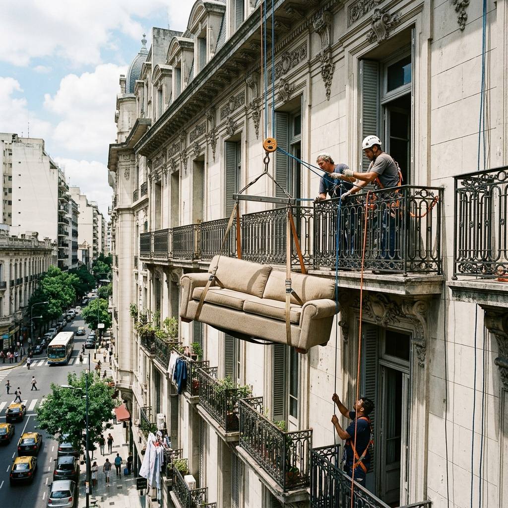 Maniobra de traslado de muebles